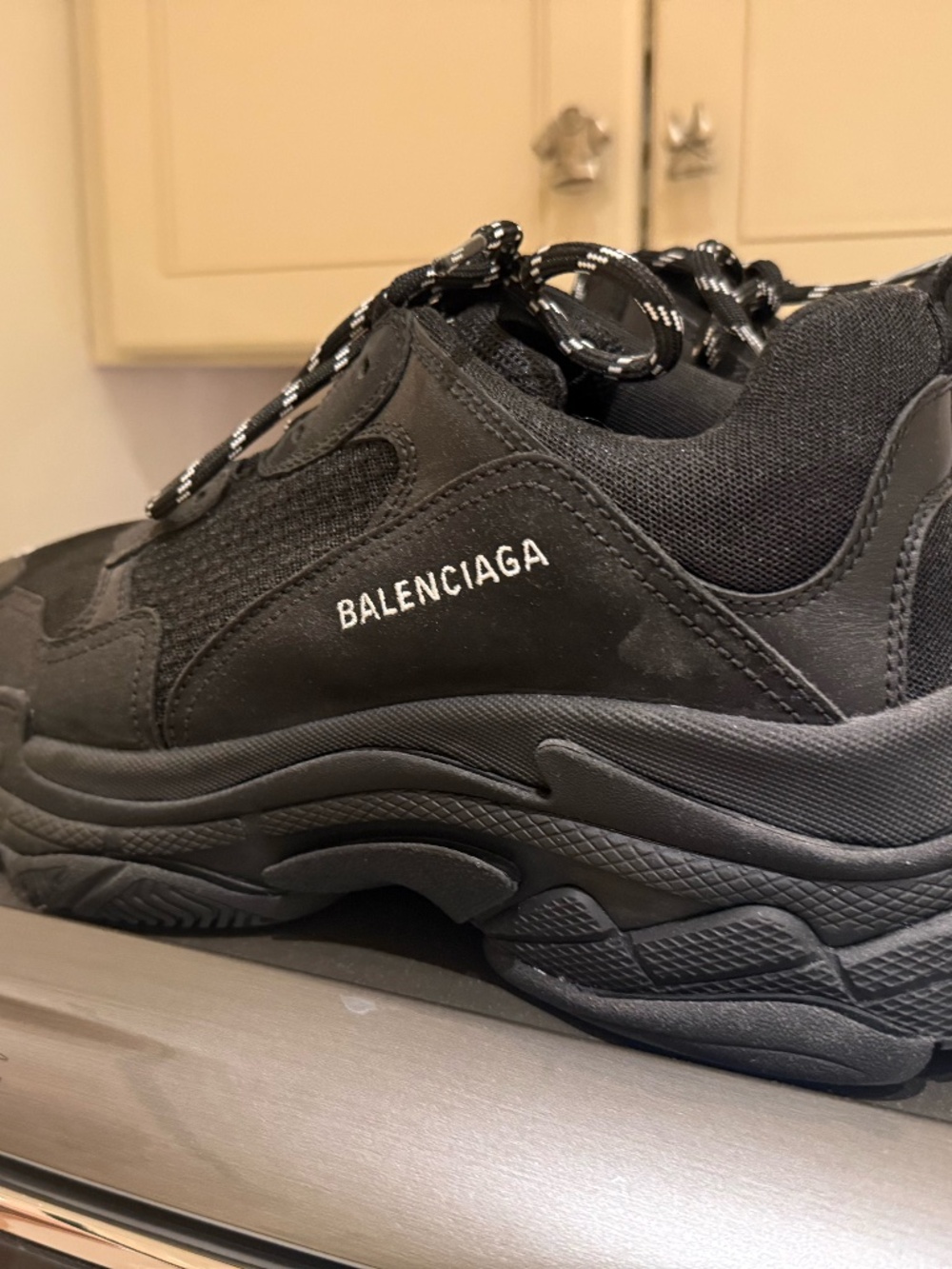 Balenciaga Triple S mens 45 black Designer Shoes